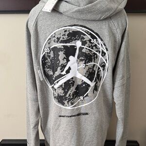 NWT Jordan Gray Hoodie with Graphic Print